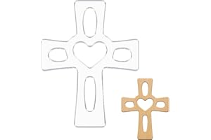 beinkmake Crosses Template Acrylic Clear Valet Tray Hollow Heart Shape Router Template for Woodworking Drawing Inlay Templates Charcuterie Board Handicraft Decorative 7.5x9.8inch