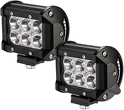 Led Light Bar,2Pcs 4 inch 18W Led Fog Lights Led Work Lights12v 24v LED Pods for Off-road,4WD 4x4 Truck,ATV,SUV,Pickup,Boat,Motorcycle Waterproof