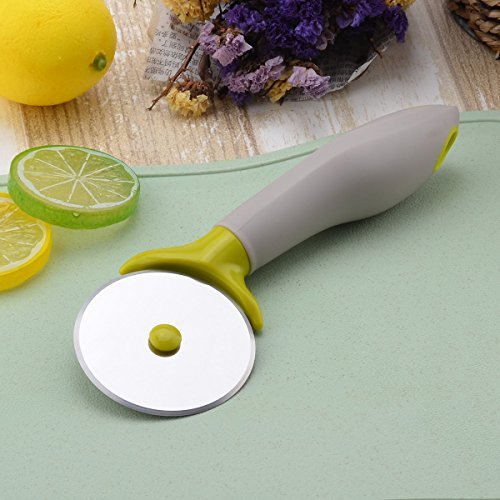 LONGLISHENG Pizza Wheel Cutter Practical Bread Slicing Rolling Knife Dough Slicer with Nice Grip