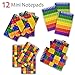 48 Building Blocks Favors - 12 Lollipop Suckers in 4 Flavors + 12 Bracelets + 12 Mini Notepads + 12 Pencils, Brick Birthday Party Supplies and Prizes