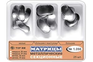 1.098-35 mkm Soft Dental Kit of Sectional Contoured Matrices Matrix 25 pcs/3 types TOR VM
