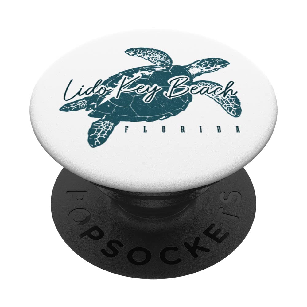 Lido Key Beach Florida Sea Turtle Surfer Scuba Diving Diver PopSockets Swappable PopGrip