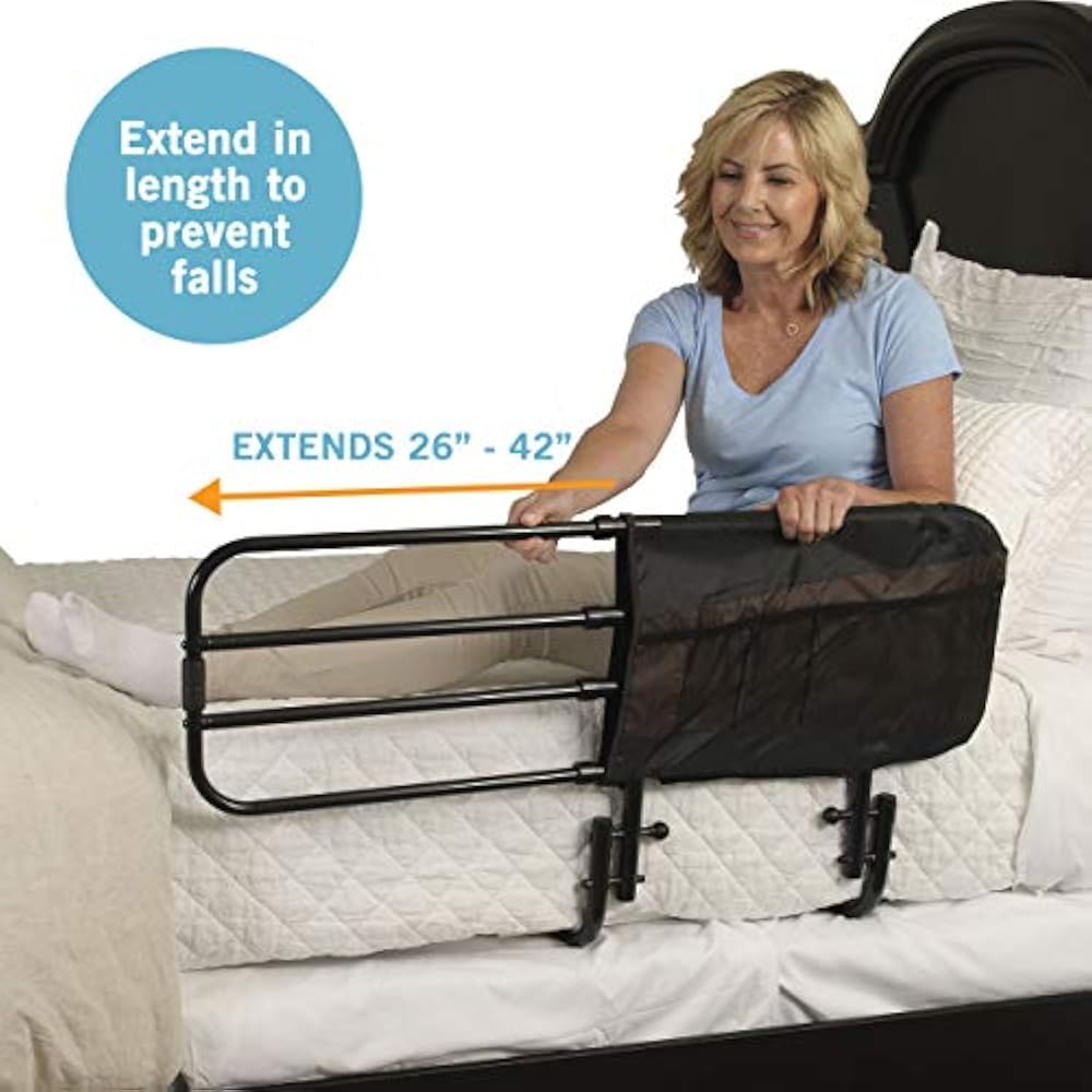 EZ Adjust Bed Rail, Adjustable Home Hospital And Assist Grab Bar For