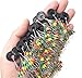 Mimilure 100 Pcs Rubber Fishing Bobber Stopper,6 in 1 Float Sinker Stops,Black Orange & Colorful Oval Cylinder,L M S Float Stop Available (Colorful & Oval, M)