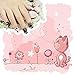 False Nails for Kids 24 Pcs Press On Girls Cute Fake Nails Tips