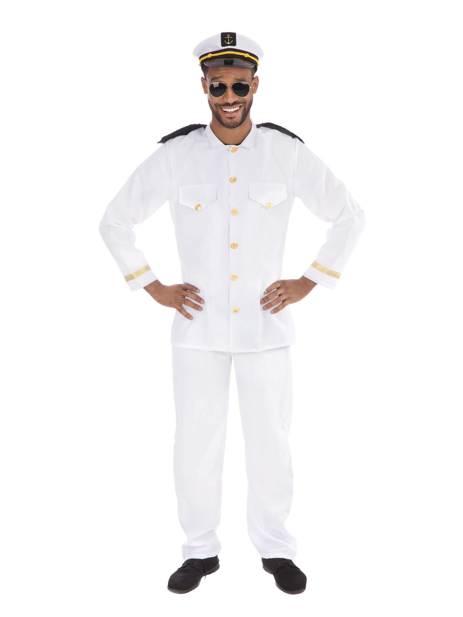Rubies White Navy Officer Adult Costume Set (Standard) - Stylish Design, Perfect for Halloween, Themed Parties, Cosplay Events, & More Halloween