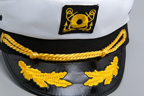 Jacobson Hat Company Men's Adult Yacht Cap, White, One Size