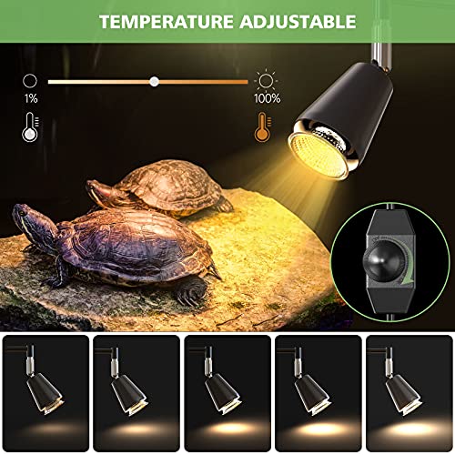 SILICAR Reptile Heat Lamp, UVA UVB Habitat Basking Lamp, Turtle