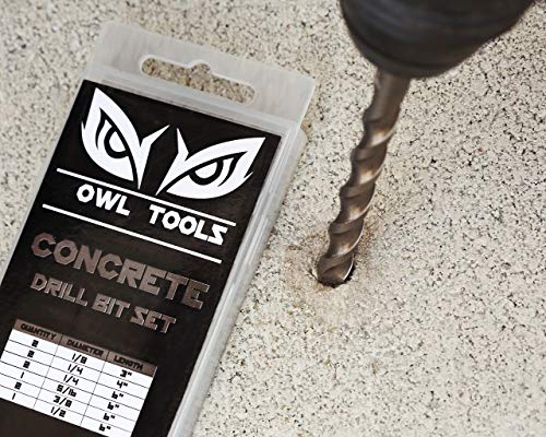 10 Piece Concrete Drill Bits Set (TILE, BRICK, CEMENT, CONCRETE, GLASS, PLASTIC, CINDERBLOCK, WOOD) Chrome Plated with Industrial Strength Carbide Tips - BONUS STORAGE CASE INCLUDED - Thumbnail 4