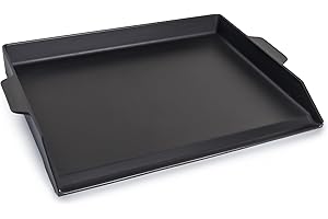 Universal Cast Iron Cooking Griddle for All Gas Grills and 4 Burner Range Oven Nonstick Coating Flat Top Grill Plate Insert w