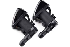 Cheriezing 55079049AA Front Windshield Washer Nozzles Wiper Spray Kit Single Hole Compatible with 2005-2016 Grand Cherokee, 2005-2013 Malibu, 2005-2010 G6, 2007-2010 Aura | set of 2