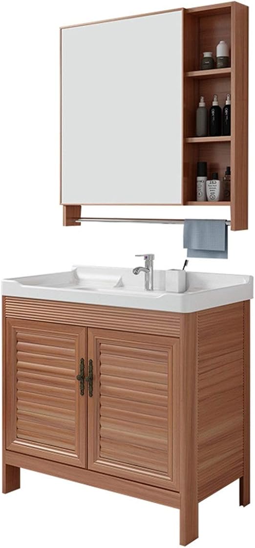 ZoSiP Mueble Lavabo y Mueble Espejo Espacio de Aluminio Piso baño