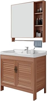 ZoSiP Mueble Lavabo y Mueble Espejo Espacio de Aluminio Piso baño