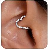 Cartilage Daith Earrings For Women Small 14K Gold Plated Hoop Hypoallergenic Helix Piercing Huggie Surgical Steel Diamond Implant Cubic Zirconia Jewelry