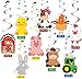Farm Birthday Party Supplies,Hanging Swirls Barnyard Party Decorations for Barnyard Birthday Party Supplies Farm Animal Party Supplies