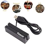 Credit Card Read, 3 Track USB Mini Credit Card Hi-co Magnetic Reader Swiper Stripe Strip Credit Card Swipe Speed Reader Swiper for POS System Cashier Registry Cash Register Quickbook(STYLE-90)