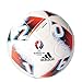 adidas Performance Euro 16 Top Glider Soccer Ball, White/Bright Blue/Solar Red/Silver Metallic