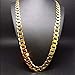 Gold Chain Necklace 9.1MM 24K Diamond Cut Smooth Cuban Link with a. USA Made (20)