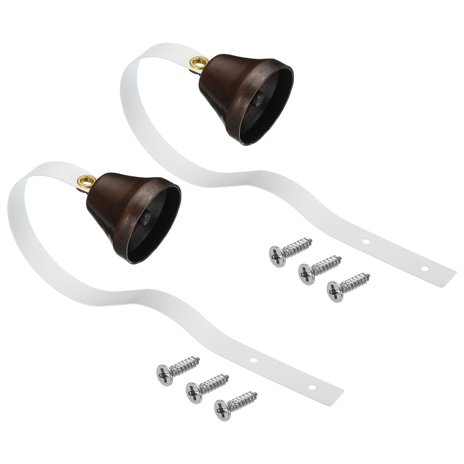 PATIKIL 2 Pcs Dog Doorbell, Fixed Metal Dog Bells for Training Dogs to Ring to go Outside, Wall Mounted Dog Door Bell Traditional Doorbell Shop Doorbells