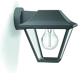 Philips Alpenglow Outdoor Wall Light Anthracite IP44 Aluminium E27 Bulb Sold view 2