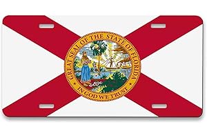 Pehede License Plate State of Florida Flag License Plates for Front of Car 6X12 Inch