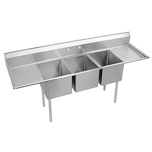 Elkay Foodservice 3 Compartment Sink, 94