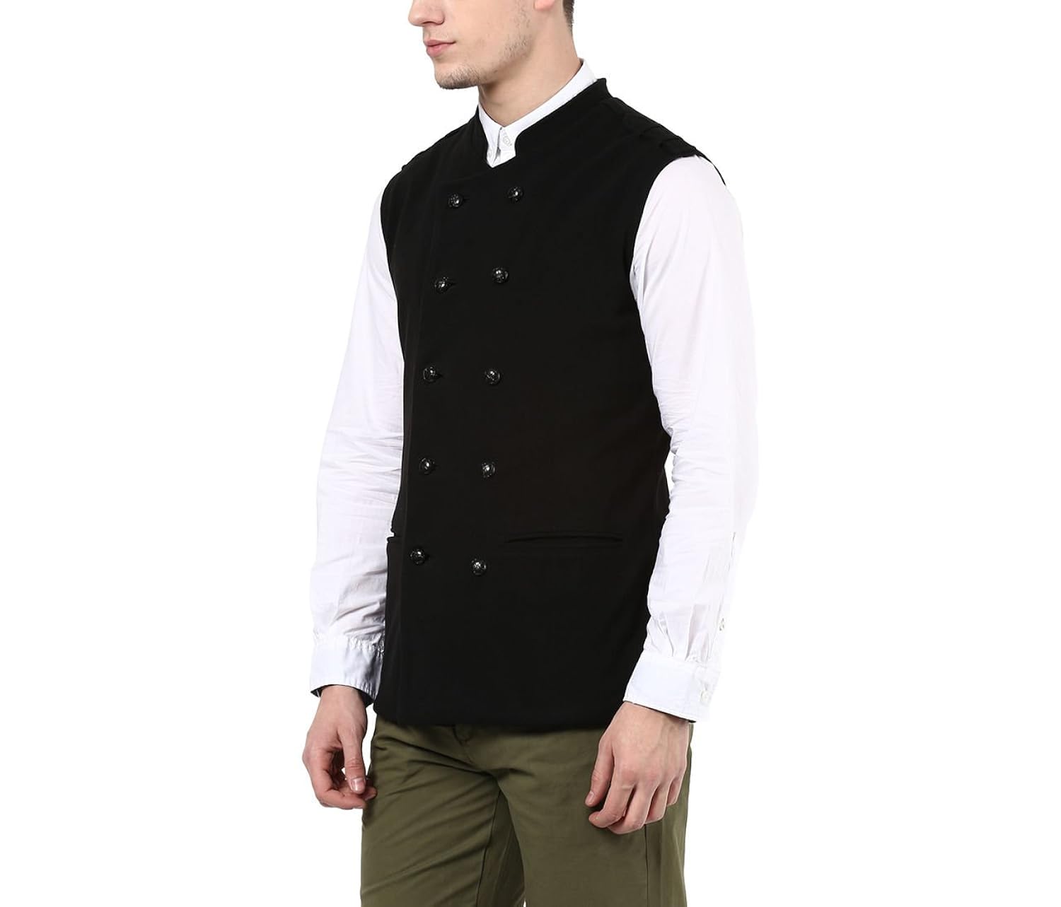 hypernation black color cotton casual waistcost