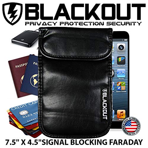 RFID Blocking Faraday Cage Privacy Bag EMP BLACKOUT Bag Combo for
