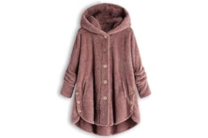 Lxitoler Winter Jackets Women Sherpa Lined Jacket Maternity Winter Coat Plus Size Hooded Sweater Oversized Hoodie