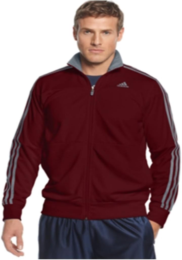 burgundy adidas track jacket