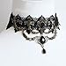 Gothic Black Lace Choker Necklace Punk Choker with Pendant for Women/Girls Punk Party Cosplay Costumes Wedding Jewelery Christams Gifts (JL-210)