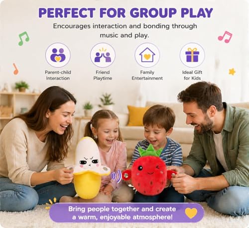 2PS Interactive Banana – Soft Sensory Music Plush with Sounds, Parent-Child Fun and Early Learning