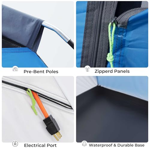 Camping Tent,2/4/6 Person Tent with Rainfly & Large Mesh Windows, Waterproof, Easy Setup - Tents for Family,Camping, Hiking,Backpacking and Outdoor