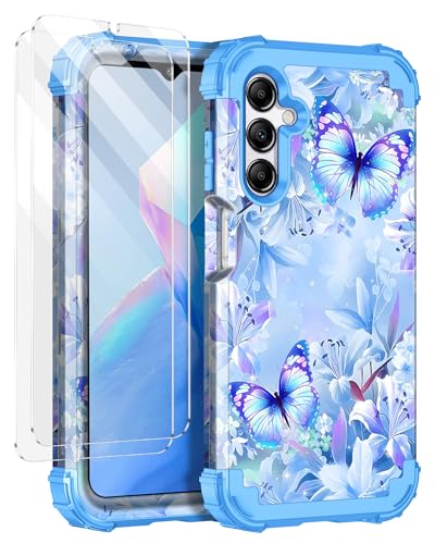 Casetego Compatible with Galaxy A15 5G Case,Three Layer Heavy Duty Sturdy Shockproof Full Body Protection Rugged Hard PC+Soft TPU Bumper Case for Samsung Galaxy A15 5G 6.5 inch 2024,Light Blue
