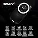 SOAIY-S61 Bluetooth 4.1 Hands Free Car Kit with Auto On Off, Connects with Siri & Google Assistant, Wireless in Car Handsfree Speakerphone, 3W Powerful Speaker, Easy Install
