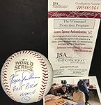 Fergie Jenkins Chicago Cubs Autographed Signed 2016 World Series Baseball Proof JSA COA 1st Pitch Game 4