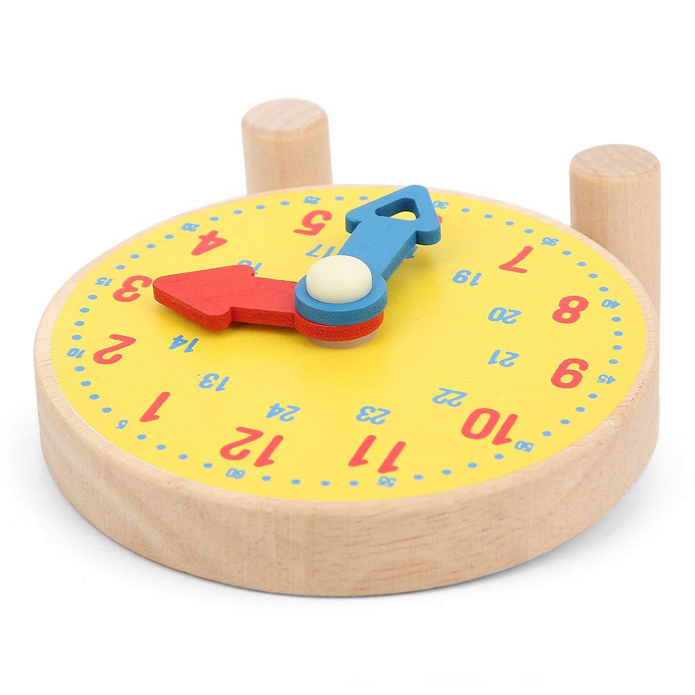 Toddler Teaching Clock - Wooden Number Clock Model for Telling Time & Learning, Kindergarten Educational Toy