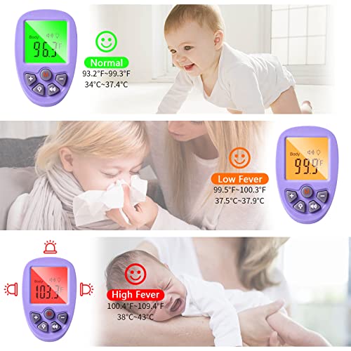 Forehead Thermometer, NonContact Infrared Adult and Child thermometers, with Fever Alarm