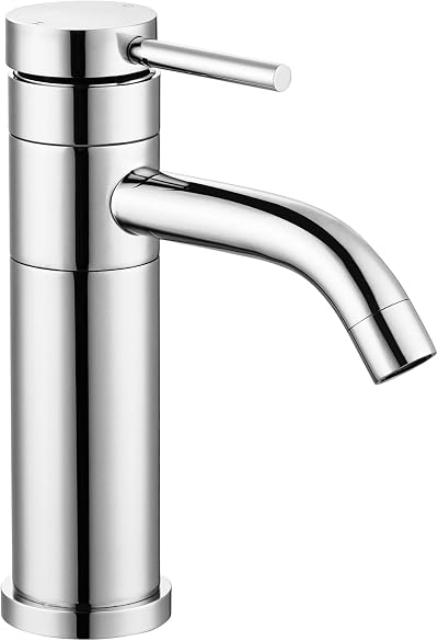 Peppermint Chrome Basin Tap 360° Swivel Monobloc Single Lever Hot Cold