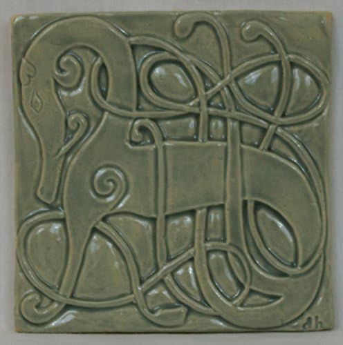 Handmade Norse/Celtic Horse Ceramic Tile