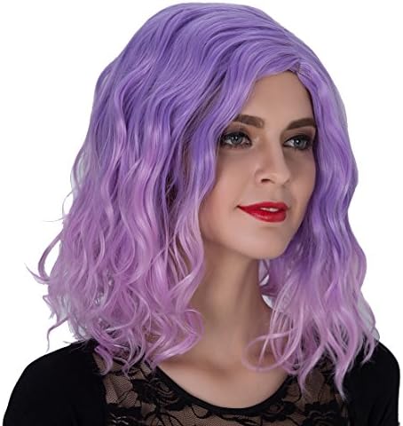 Ecvtop Fancy Colored Halloween Party Cosplay Wigs ,Purple Ombre Pink
