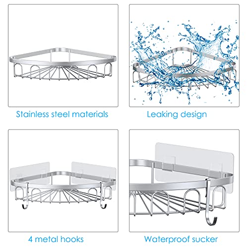 stusgo Corner Shower Caddy, Adhesive Corner Shower Shelves Shampoo