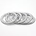 Aries 50 Pcs 53 mm Round Silver Tone Acrylic Rhinestone Buckle Chair Sash Ribbon Slider