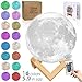 Moon Lamp 5.9 in Moon Light 3D Moon Lamp Seamless - [USA Seller] [Upgrade] 16 Color Moon Night Light with Stand - Mood Lamp Book, Globe, Cool Lamp, USB Charging (5.9 inch 16 Color)