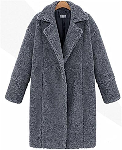 Jackdaine Women 's New Winter Lapel Lambskin Long - Sleeved Cashmere Jacket