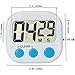 Kitchen Timer Small Digital Electronic Loud Alarm, Magnetic Backing, ON/OFF Switch, Minute Second Countdown