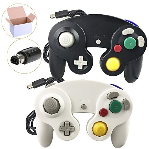 image for Poulep 2 Packs Classic Wired Gamepad Controllers for Wii Game Cube Gam