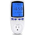 YOUTHINK Electricity Usage Monitor Power Meter Plug Home Energy Watt Volt Amps Wattage KWH Consumption Analyzer with Digital