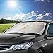 Hippih Decor Car Windshield Sun Shade with 2 Ears - Auto Universal Car Sunshade to Keep Your Vehicle Cool, Blocks UV Rays Sun Visor Protector, Fits Windshields of Various Size (Large 63 x31 inches)