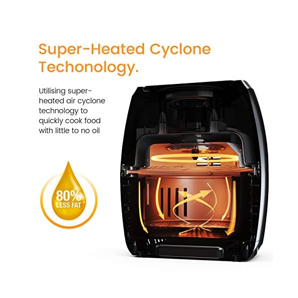 Pro Breeze 4.2L Air Fryer 1400W with Digital Display, Timer and Fully Adjustable Temperature Control for Healthy Oil…